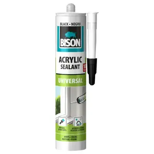 Kit za brtvljenje Bison akrilno brtvilo Univerzal crno 300 ml