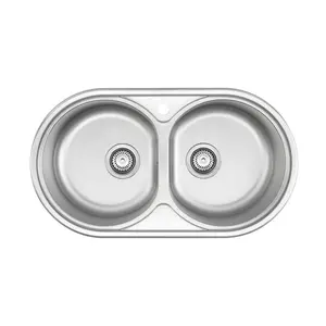 Inox sudoper Stil s dva korita, 79x44x18 cm
