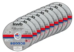 Rezna ploča za metal KWB OPP 125x1,0 mm,SET 10/1
