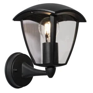 Zidna rasvjeta FEROTEHNA LANTERNA 1xE27 60W BLACK UP 4 GLASS