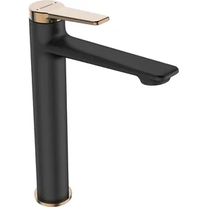 Miješalica za vodu KUCHINOX ALANIS ZA UMIVAONIK SA POP-UP SIFONOM CRNA/ROSE GOLD 29 cm
