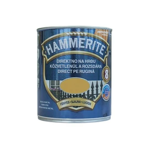 Boja za metal HAMMERITE SMOOTH - SJAJNI LAK ZLATNA 0,75L