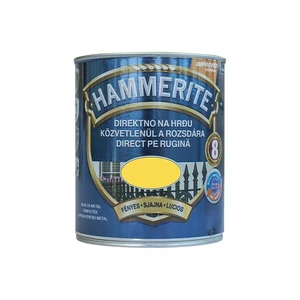 Boja za metal HAMMERITE SMOOTH - SJAJNI LAK ŽUTA 0,75L