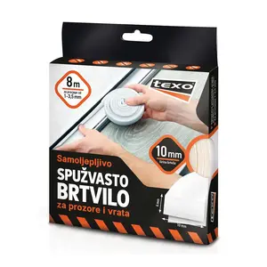 Traka za brtvljenje TEXO SPUŽVASTO 8MX10MM BIJELO