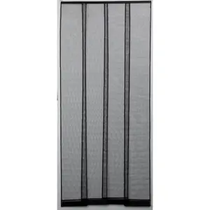 Komarnik MREŽASTA ZAVJESA PROTIV INSEKATA SA 4 TRAKE,KUKICOM I ZATVARAČEM 100X230 CM - CRNA