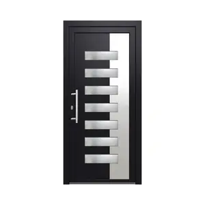 PVC ulazna vrata SAMOPEV LUXY 70 100x210 INOX L ANTRACIT-0