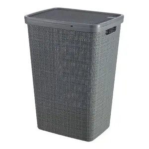 Košara za rublje Curver Juta, 58l, 43 x 34 x 60 cm, siva