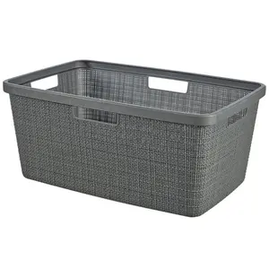 Košara za rublje Curver Juta, 46 l, 59 x 39 x 26 cm, siva