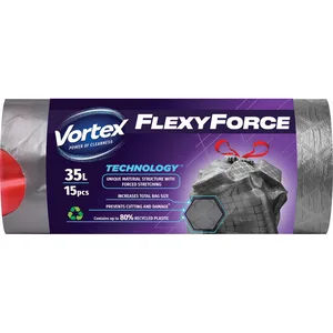 Vrećice VORTEX ZA SMEĆE FLEXY FORCE ČELIČNA 35L/15KOM