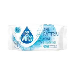 GO WIPES VLAŽNE MARAMICE S ANTIBAKTERIJSKIM UČINKOM I D-PANTHENOLOM, 60KOM
