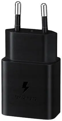 SAMSUNG BRZI KUĆNI PUNJAČ + USB TYPE-C 15W/CRNI
