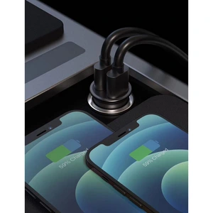 SWISSTEN PUNJAČ ZA AUTO, SAMSUNG SUPER FAST 25W, CRNI + KABEL ZA PUNJENJE USB-C - USB-C-2