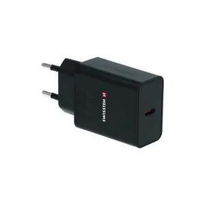 SWISSTEN PUNJAČ AC220, 25W ZA IPHONE I SAMSUNG, CRNI