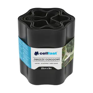 Cellfast PVC rubnjak za gredice crni 20 cm x 9 m