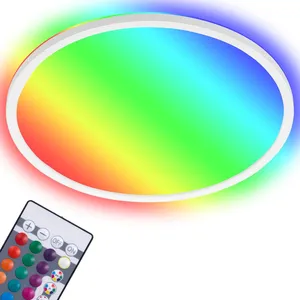 Plafonjera BRILO LED 15W 1850lm 4000K + RGB-LED BIJELI 29,3x2,8cm BCL