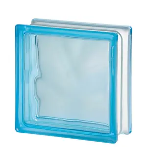 Staklena opeka Seves 190x190x80mm azur plava val