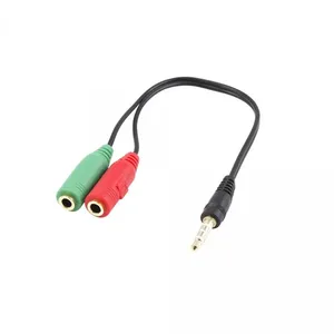 Kabel WHITE SHARK 3,5mm x2 F. 3Pin - 3,5mm M. 4Pin 0,2M