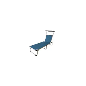 Metalna ležaljka aluminijska Etna plava 194x60x31 cm
