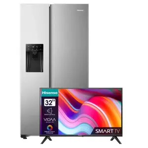 Samostojeći hladnjak Hisense RS650N4AC2 + 32A4K TV
