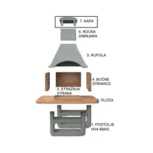 Kapa za vanjski kamin 461-04