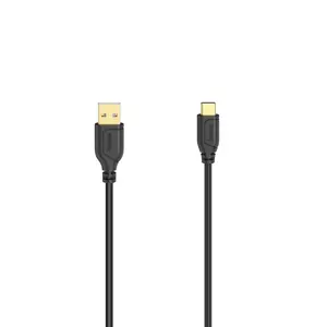 HAMA "FLEXI-SLIM" USB-C KABEL, USB 2.0, 480 MBIT/S, CRNI, 0,75 M