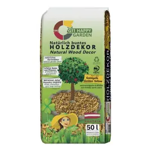 Dekorativna kora Happy Garden ukrasna žuta, 50 L 10-40 mm