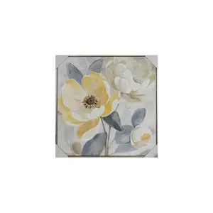Slika na platnu Žuti cvjetovi u okviru 90x90cm