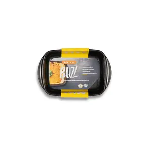 Posuda za pečenje DELIMANO BUZZ staklo 4x23 cm,0,8l,crni