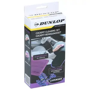 Pribor za pranje auta Dunlop Cockpit set 2/1 lavanda