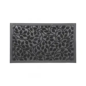 Otirač Luance Feuillage crni 45x75 cm-0