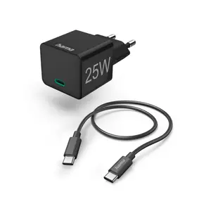 Hama brzi punjač 25W USB-C 1,5 M crni