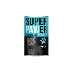 Hrana za mačke SUPER PAWER MOKRA 415 g RIBA
