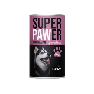 Hrana za pse SUPER PAWER MOKRA 1240 g GOVEDINA