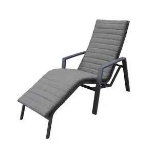 Metalna ležaljka Aluminijska Beyla siva 70X152,5X99 cm