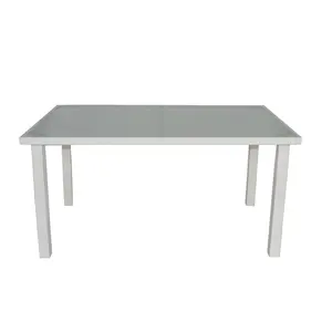 Metalni stol Pearl bijeli 150x90x74 cm
