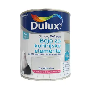 Specijalna boja za zid Dulux simply refresh boja za glatke površine svjetlosiva 0,75l