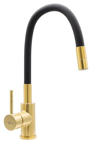 Slavina za sudoper Stil Reya Flex Gold, crno/zlatna