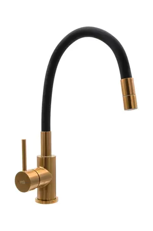 Slavina za sudoper Stil Reya Flex Rose Gold, crna/rose gold