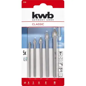 Svrdlo za staklo KWB set 5/1 4-10 mm