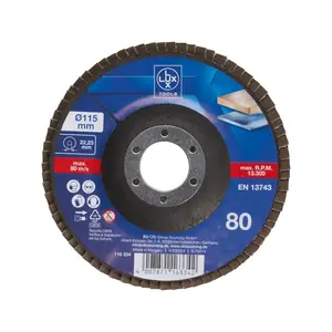 Brusna ploča lamelirana Lux Tools 115mm K80