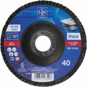 Brusna ploča lamelirana Lux Tools 115 mm K40 za metal