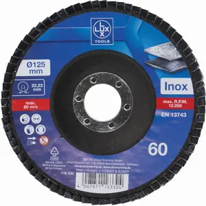 Brusna ploča lamelirana Lux Tools 125 mm K60 za metal