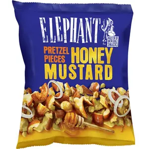 Grickalica ELEPHANT PRETZEL PIECES - MED, SENF I LUK 125G