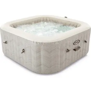 Bazen na napuhavanje Intex Spa Chevron Deluxe Square Bubble za 6 osoba