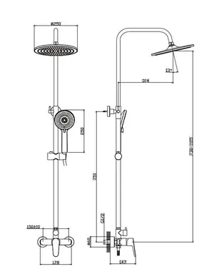 Set za tuš Schmidler Bonn-1