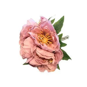 Umjetni buket Peonija 28 cm tamno roza