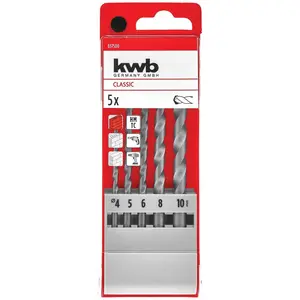Set svrdla KWB za kamen i beton 4-10 MM, 5/1, TCT, ISO 5468