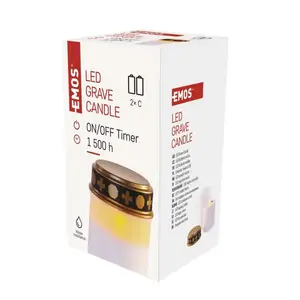 Elektronski lampion Emos LED bijeli, timer, 1500 h-6