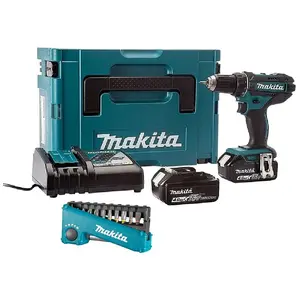 Aku bušilica Makita DDF482RME + 11/1 set bitova