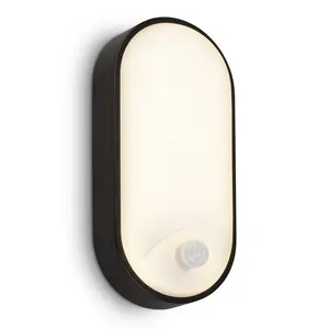 Zidna rasvjeta Brilo LED 12W 1300lm 3000K IP65 senzor oval